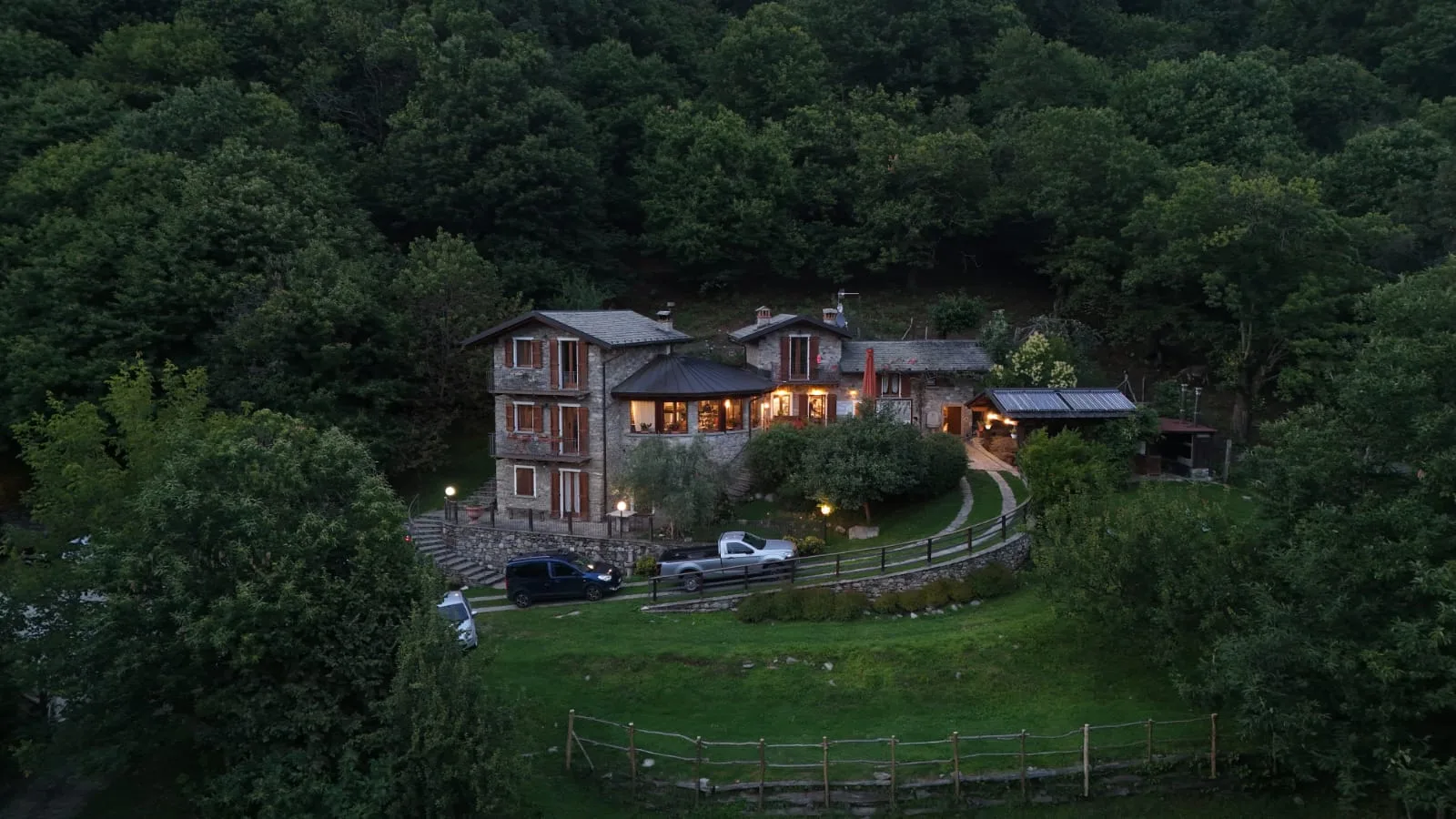 Exterior view of the farmhouse